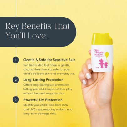 Key Benefits of Sun Bears Mild Gel (For Kids)