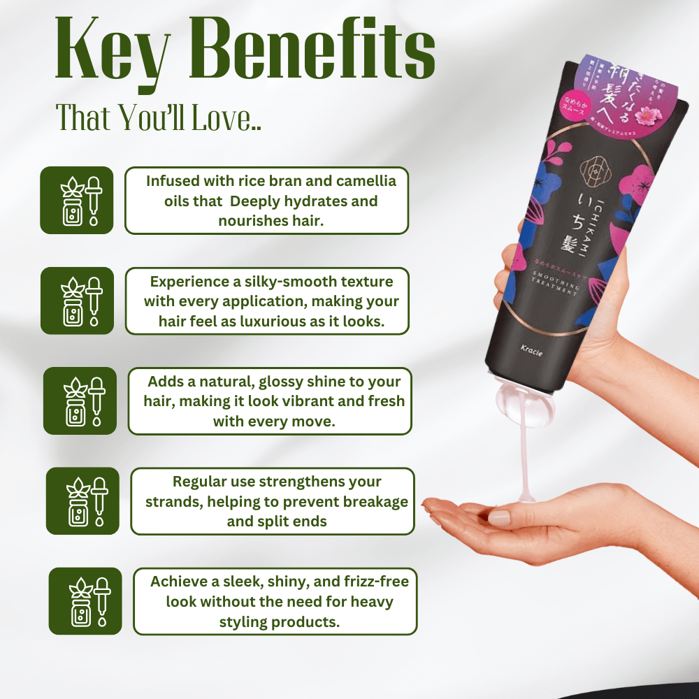 Key Benifits of ICHIKAMI Smooth Care Hair Treatment Mask