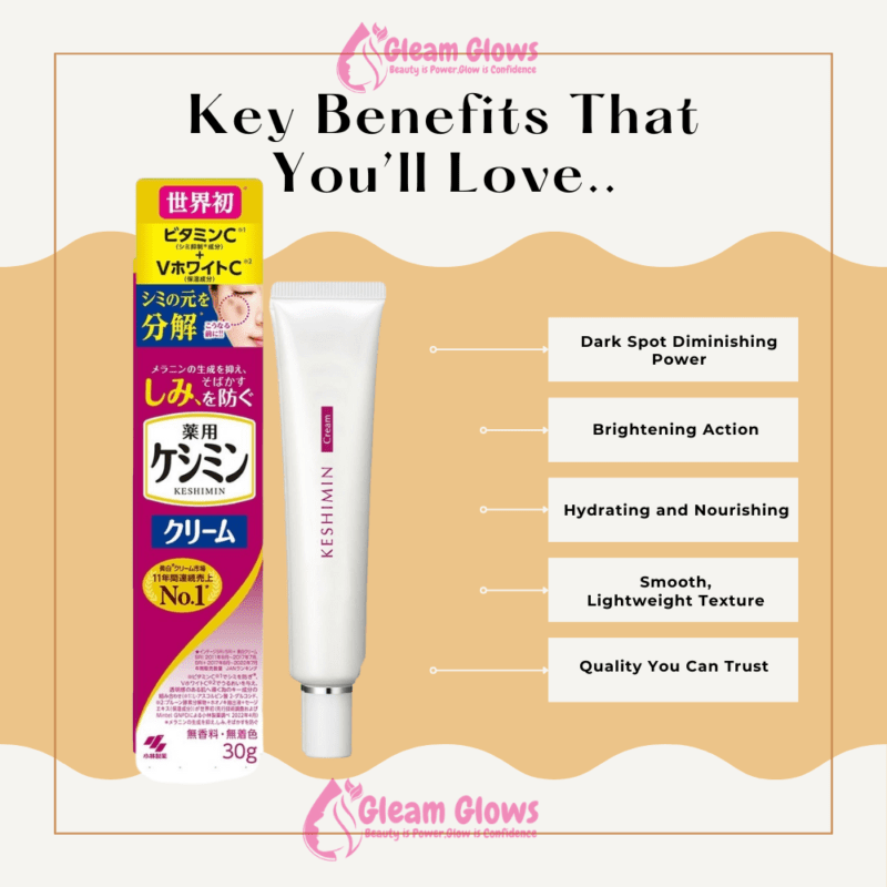 Key Benefits That You’ll Love By Using Kobayashi Keshimin Whitening Cream (Medicated)- 30g
