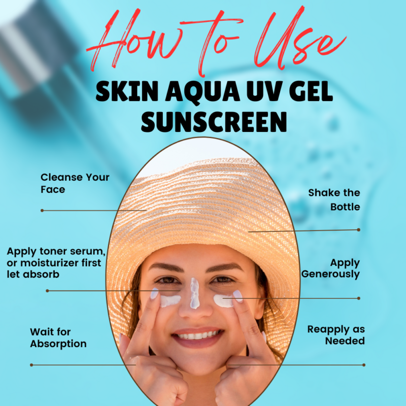 How to Use Skin Aqua UV Super Moisture Gel Hydrating Sunscreen SPF50+(110g)