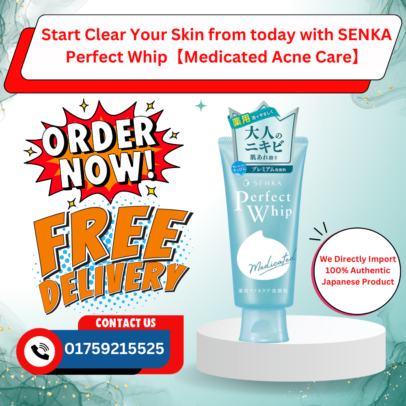 SENKA Perfect Whip【Medicated Acne Care】120g Cleansing Foam Face Wash