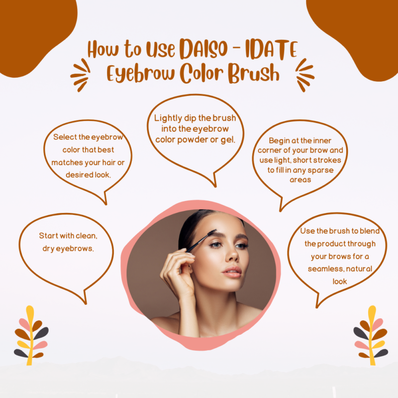 How to Use DAISO – IDATE Eyebrow Color Brush..