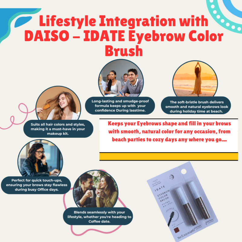 Lifestyle Integration with DAISO - IDATE Eyebrow Color Brush