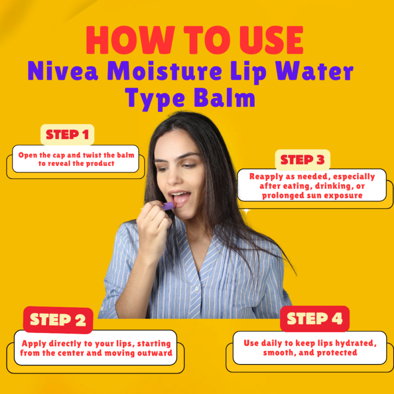 How to Use Nivea Moisture Lip Water Type Balm..