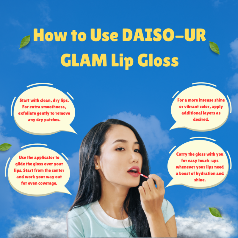 How to Use DAISO-UR GLAM Lip Gloss