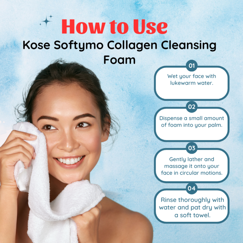  How to Use Kose Softymo Collagen Cleansing Foam