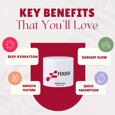 Key Benefits of Ferzea HA20 Cream 80g