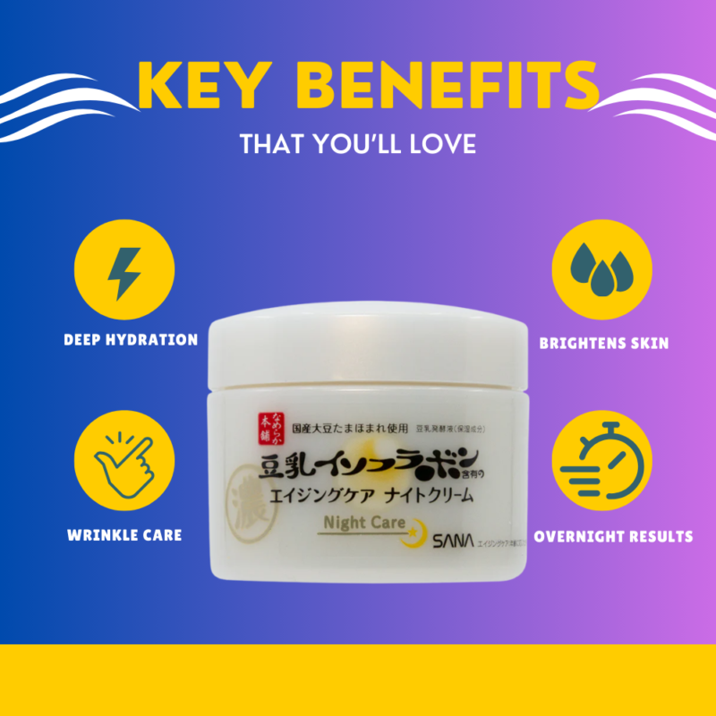 Key Benefits of Sana Soy Milk Wrinkle Night Cream 50G