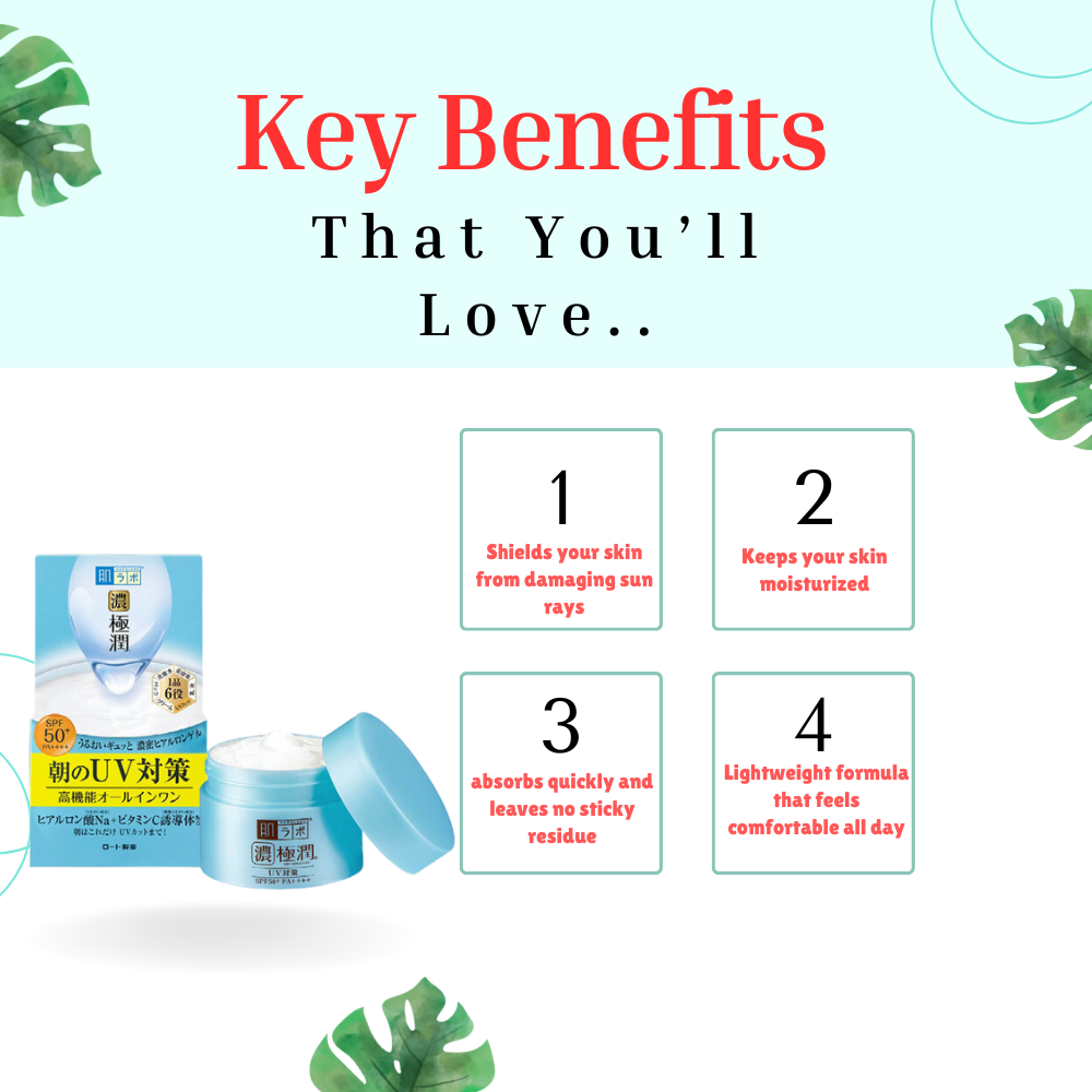 Key Benefits of Hadalabo gokujyun premium perfect UV protection white gel