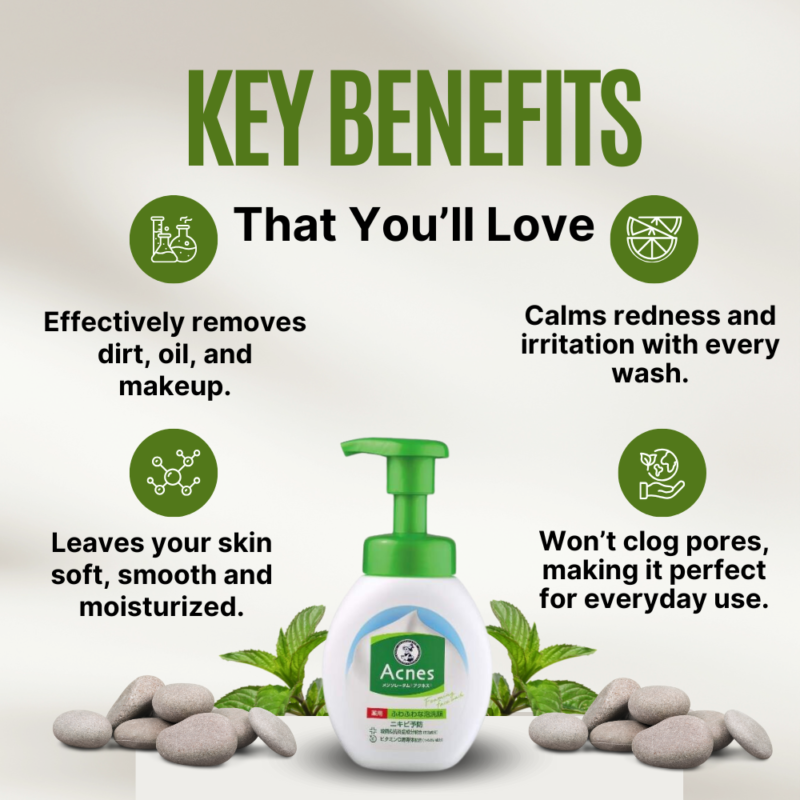  Key Benefits of Mentholatum Acnes Medicinal Soft Foam Face Wash