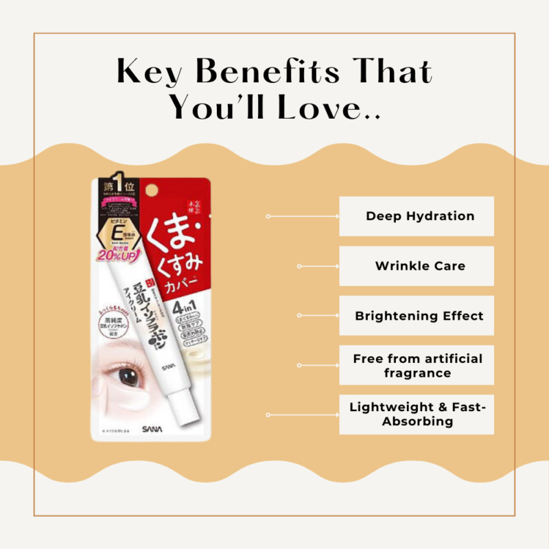  Key Benefits of Sana Nameraka Wrinkle Care Eye Cream