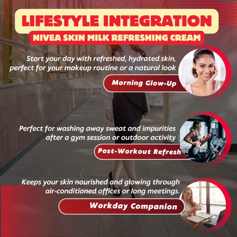  Lifestyle Integration with Nivea Skin Milk Refreshing Cream