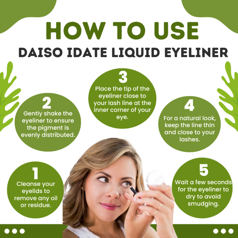 How to Use DAISO IDATE Liquid Eyeliner (01 Black)..