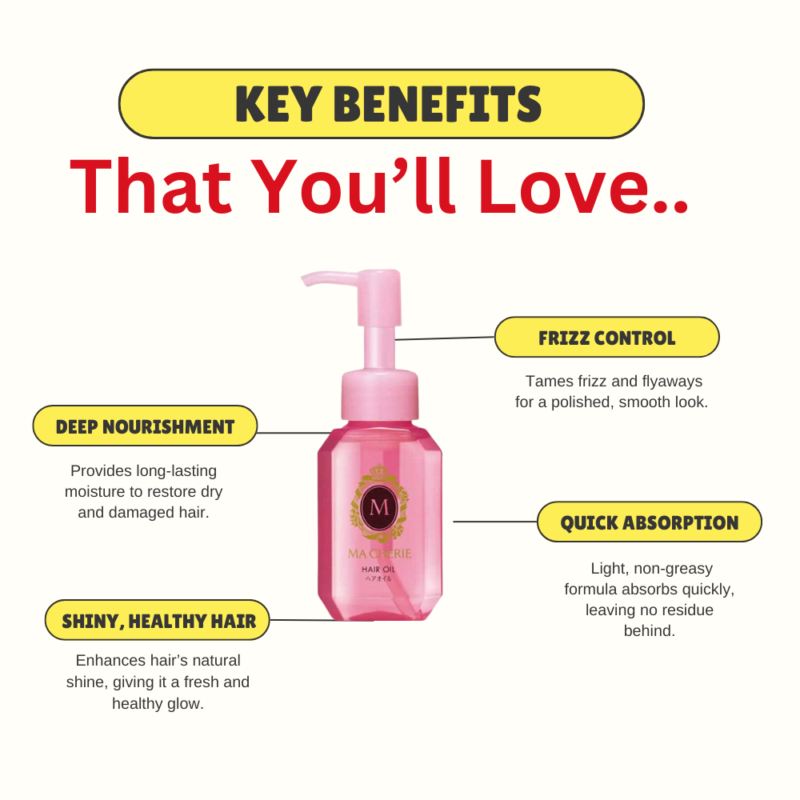  Key Benefits of Shiseido Ma Cherie Hair Oil 60ml