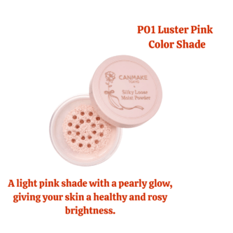 Canmake Silky Loose Moist Powder - P01 Luster Pink