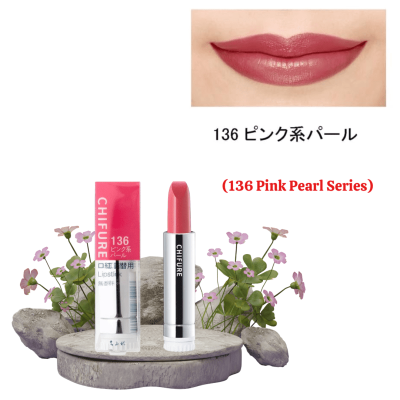 Chifure Lipstick (136 Pink Pearl Series)