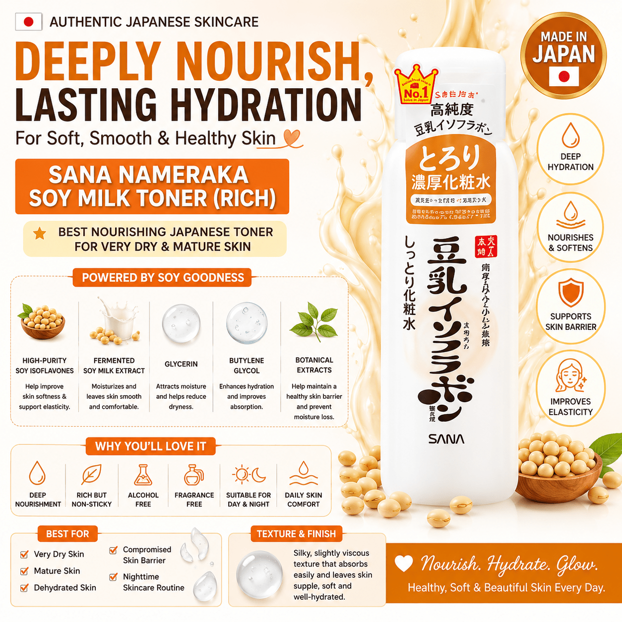 4. SANA Nameraka Soy Milk Toner (Rich)