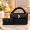QAZA Elegant Black Ladies Handbag – Model JD3022-1