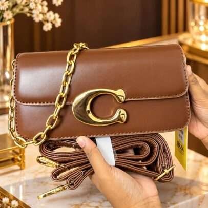 QAZA Brown Elegant Shoulder Bag – Model ZD003QC1