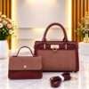 QAZA ED0538-1 Elegant Burgundy Ladies Handbag Set