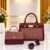 QAZA ED0538-1 Elegant Burgundy Ladies Handbag Set