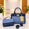QAZA ED0538-1 Elegant Navy Blue Ladies Handbag Set