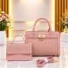 QAZA ED0538-1 Elegant Pink Ladies Handbag Set