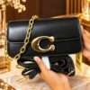 QAZA Women’s Elegant Chain Shoulder Bag – Black