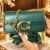 Qaza Brand Emerald Green Shoulder Bag with Golden Chain